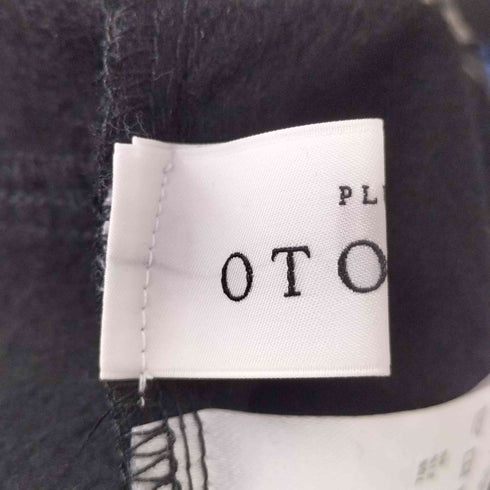 PLUS OTO.HA 裏起毛 ストレッチテーパードパンツ レディース JPN:M